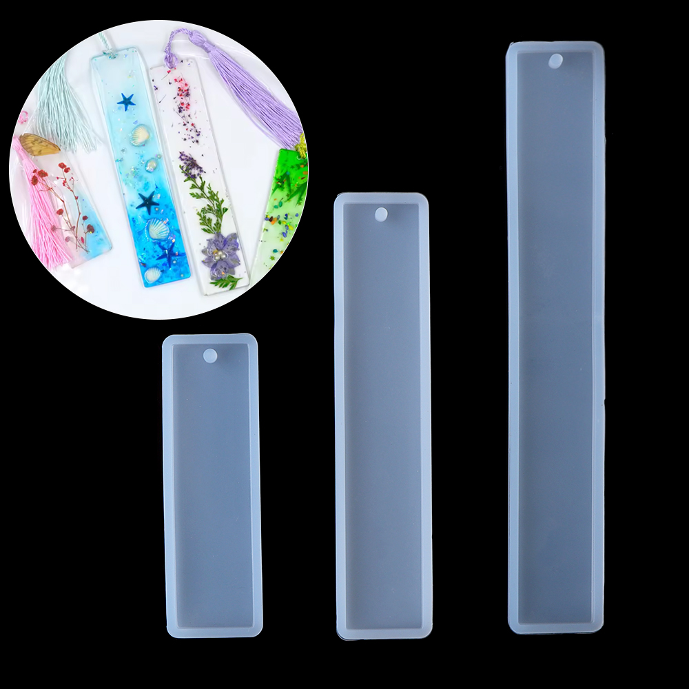 Resin Art Bookmark - 1 Stück Lesezeichen Silikonform Transparent Rechteck