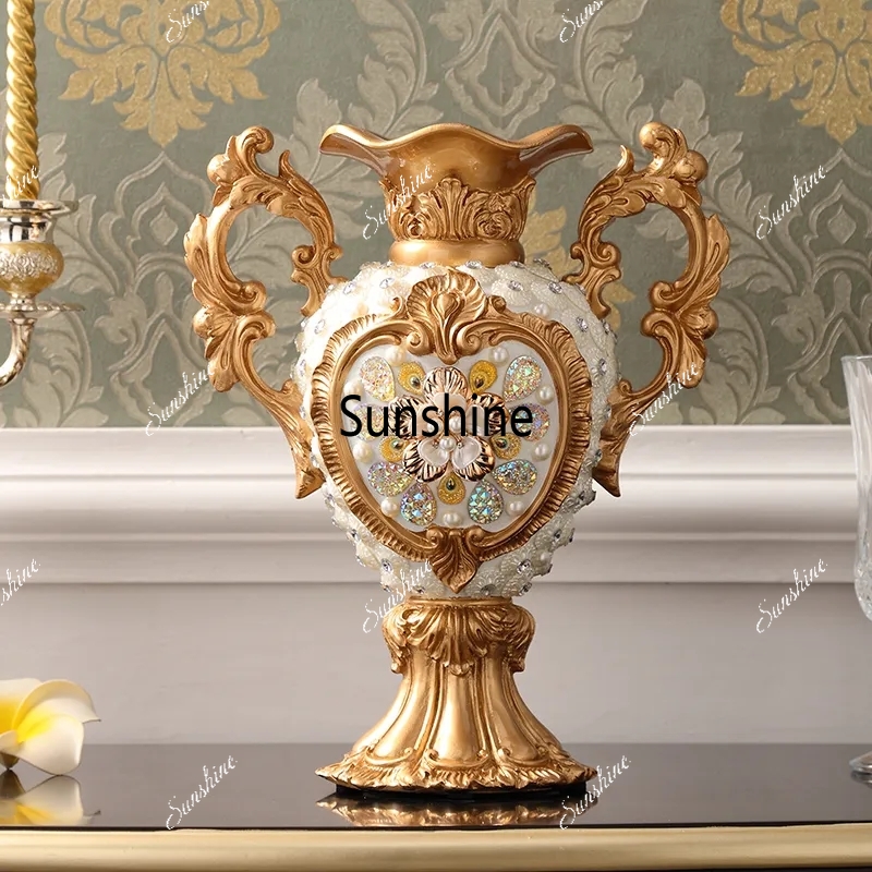 Resin Art Gift For Wedding - Europäischen Luxus Palace Harz Vase Ornamente