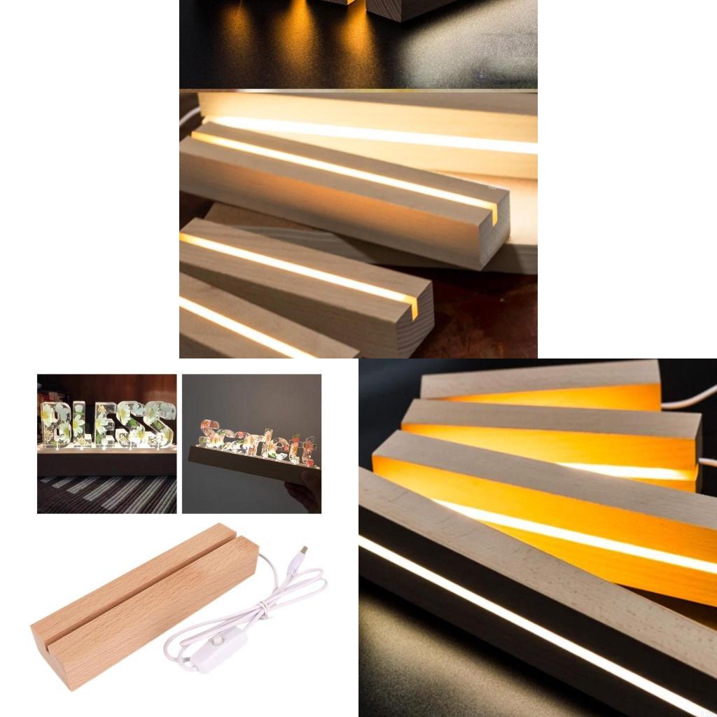Resin Art Equipment - R3MC Holzlicht Display Basis Holz LED