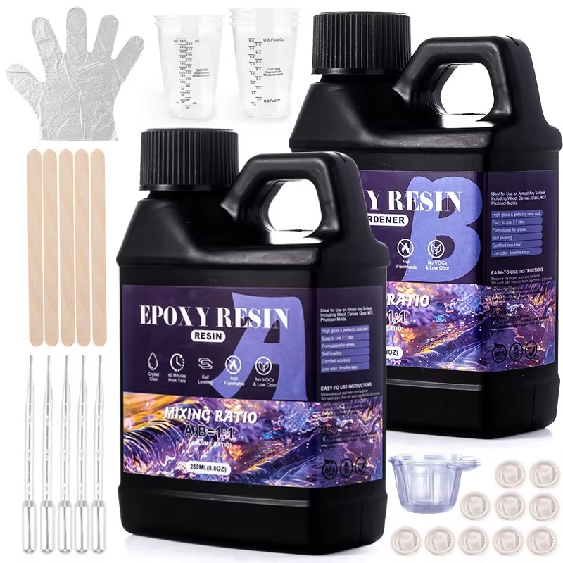 Resin Art Supplies - Easy Mix 1:1 Epoxidharz-Set, kristallklar, keine