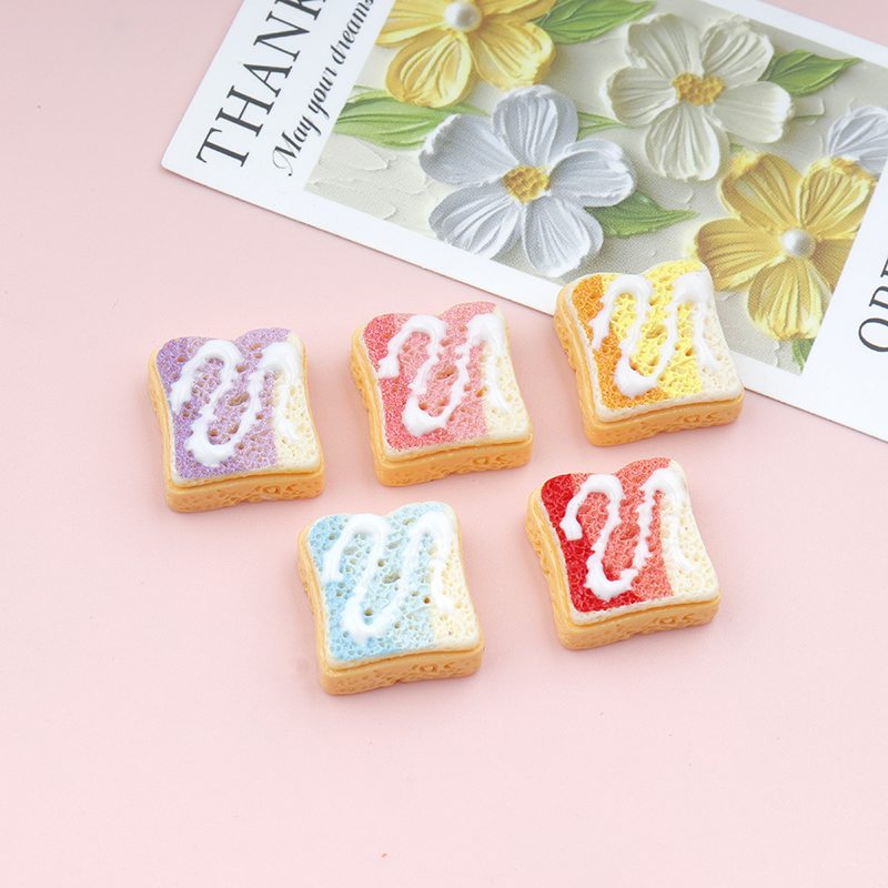 Resin Art Earrings Material - 30/300 Stück Mini-Toast-Kekse Miniaturen Harz-Nagelkunst DIY