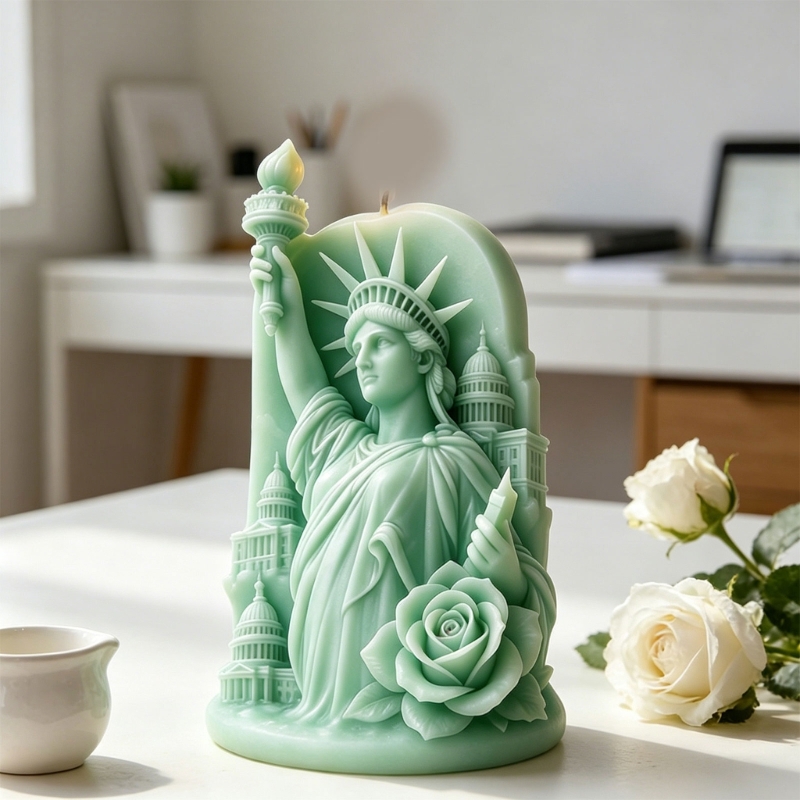 Resin Art For Anniversary Gift - F68D 3D-Freiheitsstatue-Prägung Silikon-Kerzenformen für Kunstharz, handgefertigte