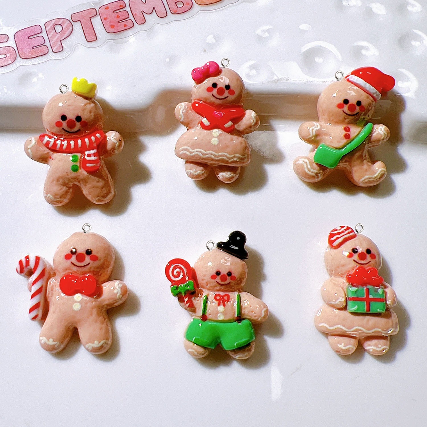 Resin Art Earrings Material - 10 Stücke Nette Weihnachten Puppe Planaren