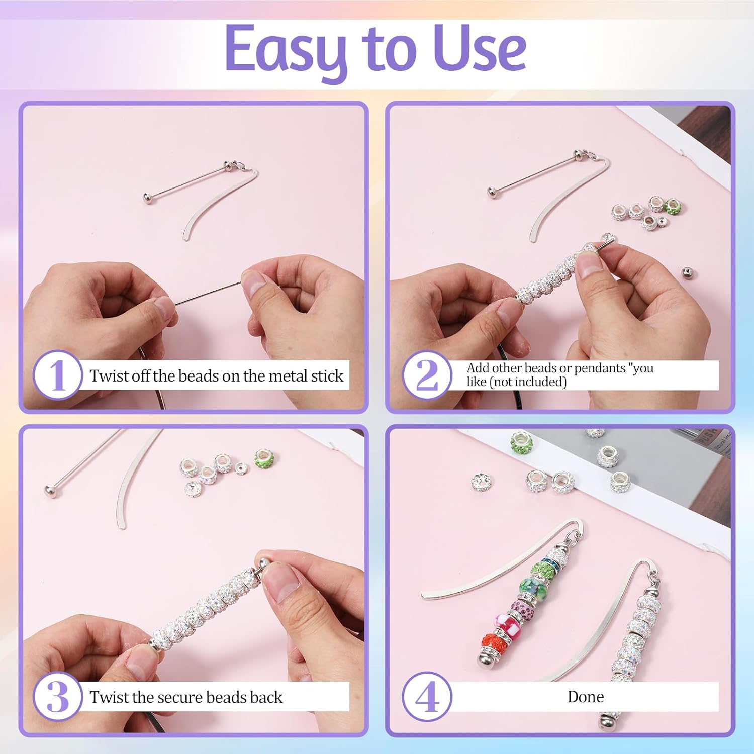 6 Stück Perlenbesetzbare Lesez – Resin Art Bookmark Bewertung und Preis