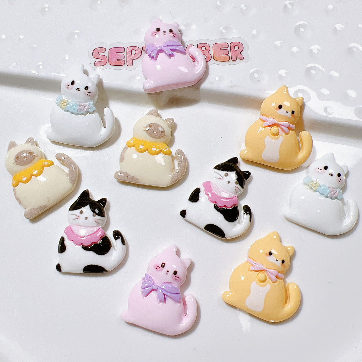 10/20 Stücke Nette Bowknot Kat – Resin Art Earrings Material Bewertung und Preis
