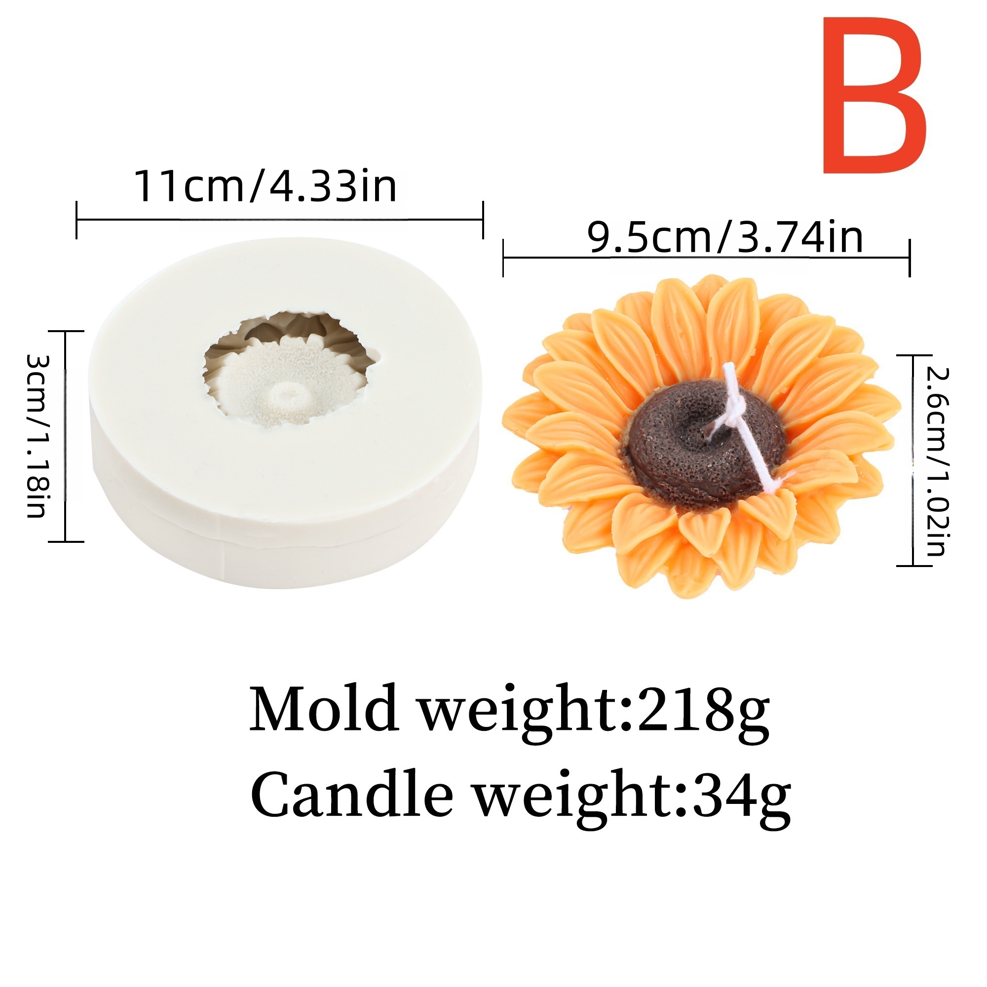 3D Sonnenblume Kerze Form Sili – Resin Art Clay Bewertung und Preis