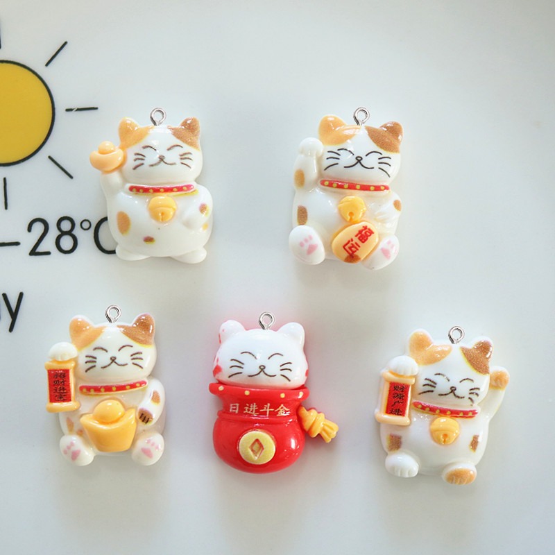 10 Stücke Nette Glänzende Katz – Resin Art Earrings Material Bewertung und Preis