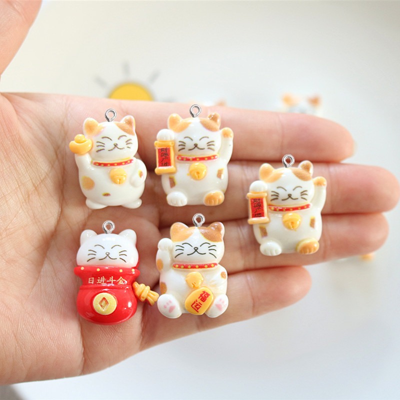 10 Stücke Nette Glänzende Katz – Resin Art Earrings Material Bewertung und Preis