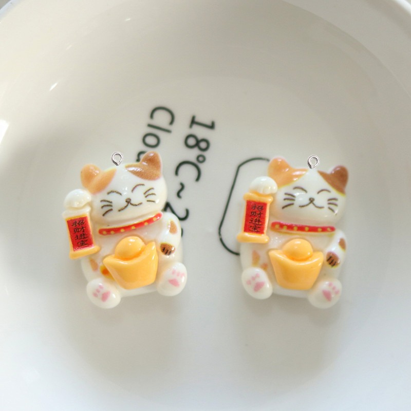 10 Stücke Nette Glänzende Katz – Resin Art Earrings Material Bewertung und Preis