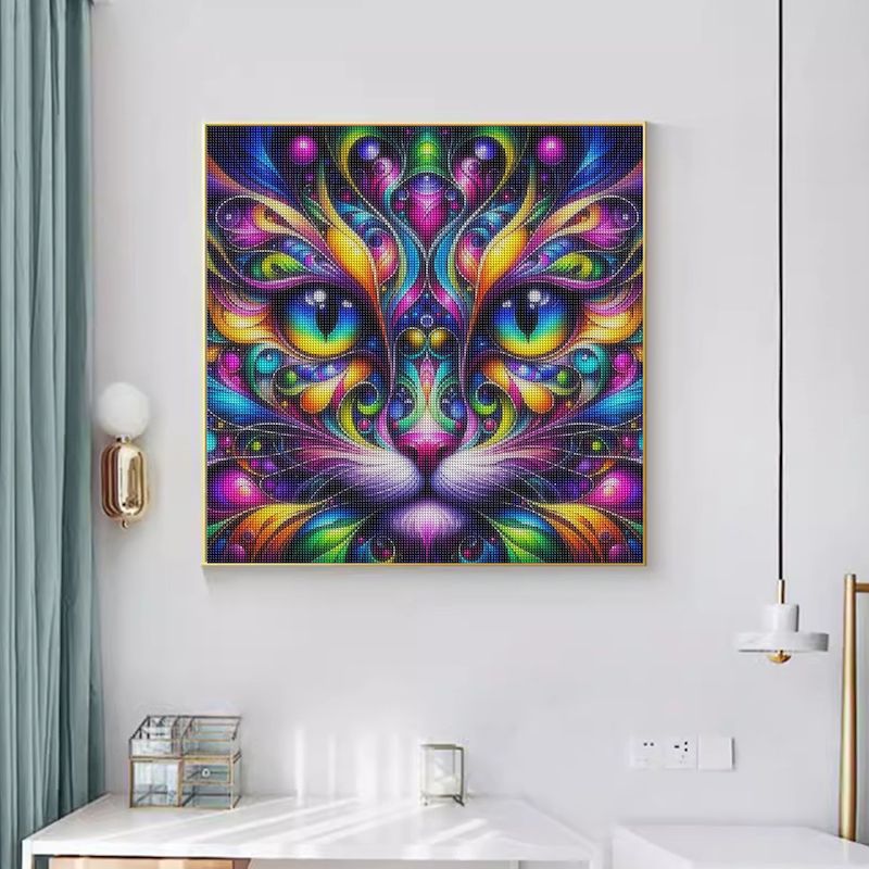 GATYZTORY Neues Katzengesicht  – Resin Art Wallpaper Bewertung und Preis