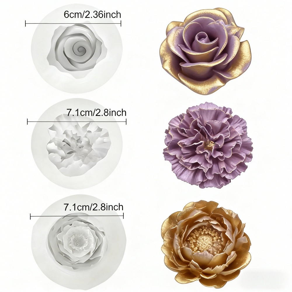 3-teilige Silikonformen für Ro – Resin Art Gift For Wedding Bewertung und Preis