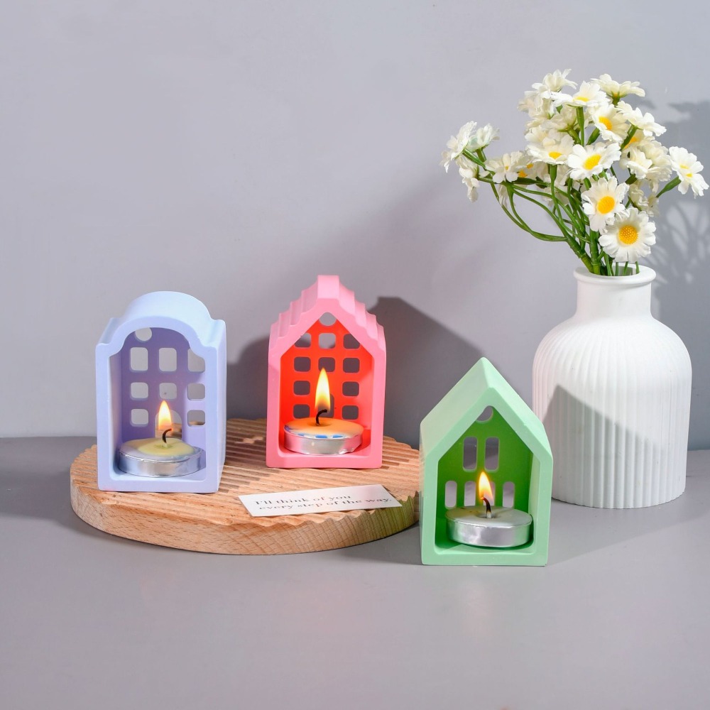 Vier Häuser Ton Silikon Formen – Resin Art Clay Bewertung und Preis