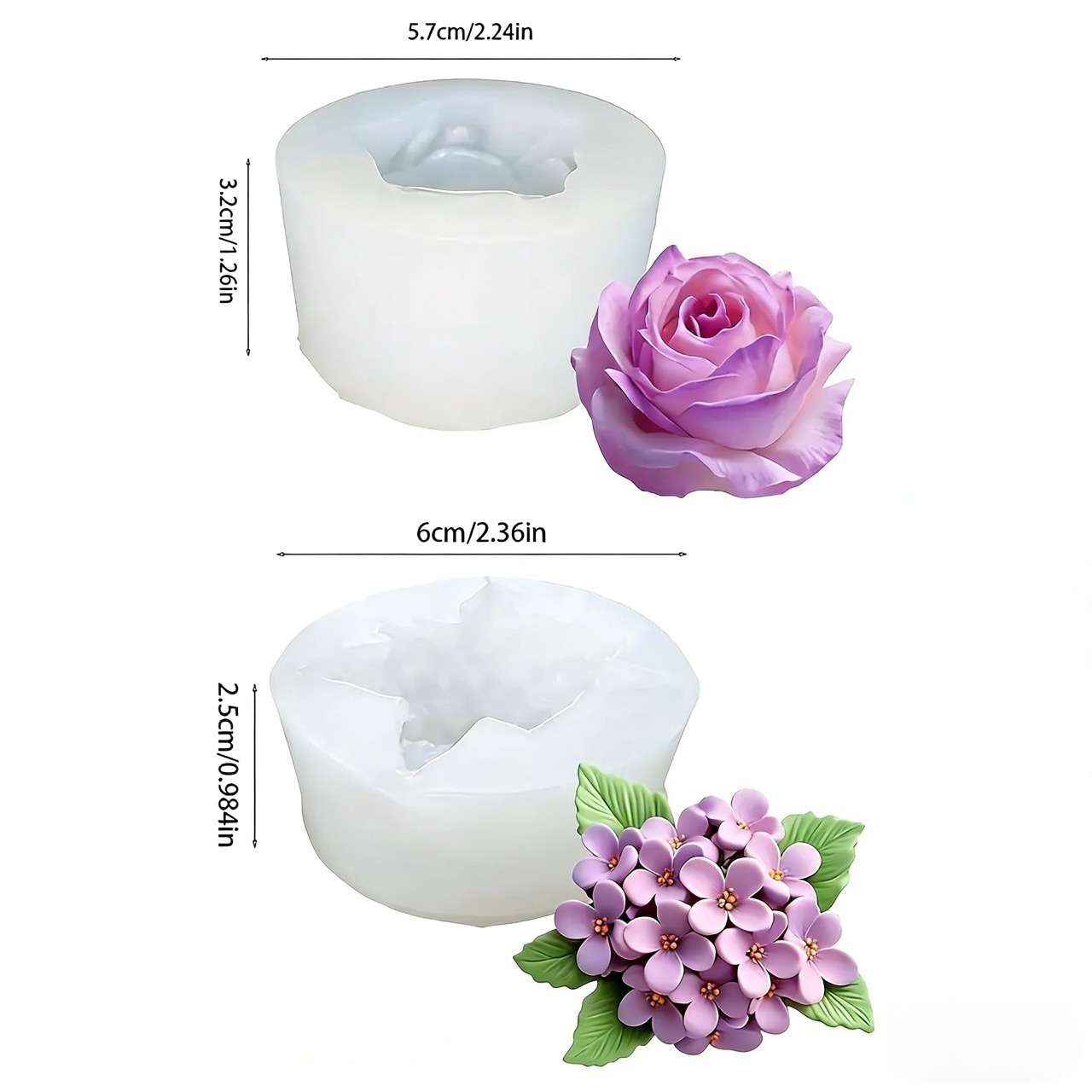 2 Stück 3D-Silikonformen mit R – Resin Art Gift For Wedding Bewertung und Preis