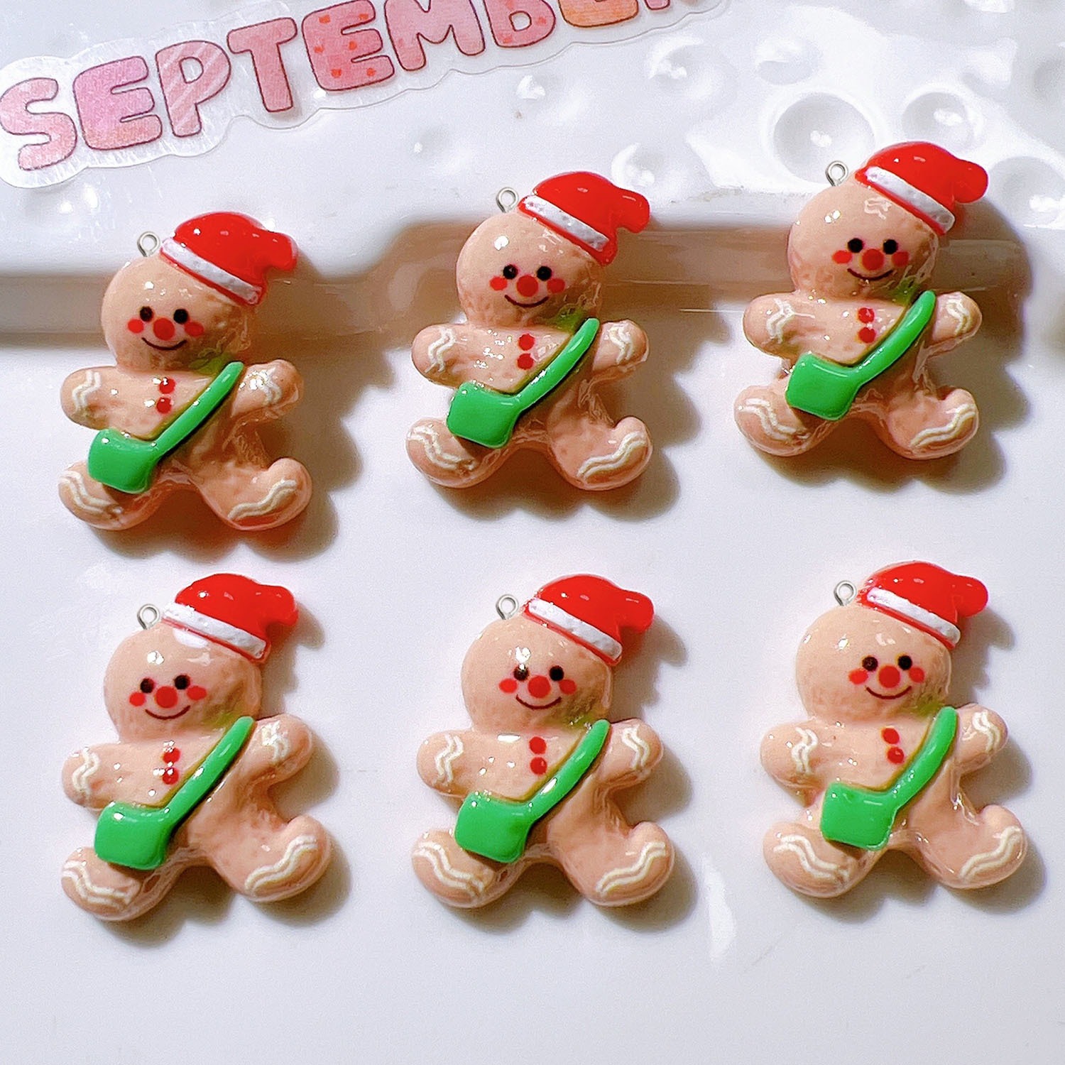 10 Stücke Nette Weihnachten Pu – Resin Art Earrings Material Bewertung und Preis